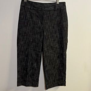 Harve Benard Charcoal Gray Cropped Cuffed Career Pants Women's Size 10